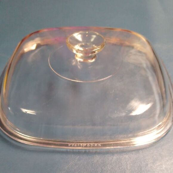 Pyrex A 12 C Clear Glass Domed Square Lid - Picture 1 of 6